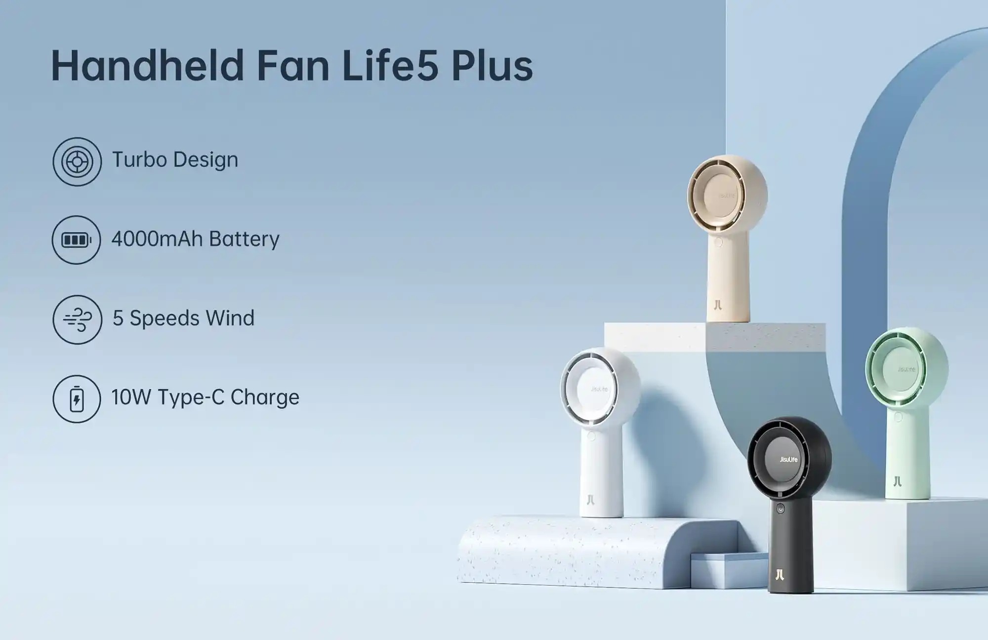 Picture of JISULIFE FA43 Handheld Powerful Turbo Fan 4000mAh