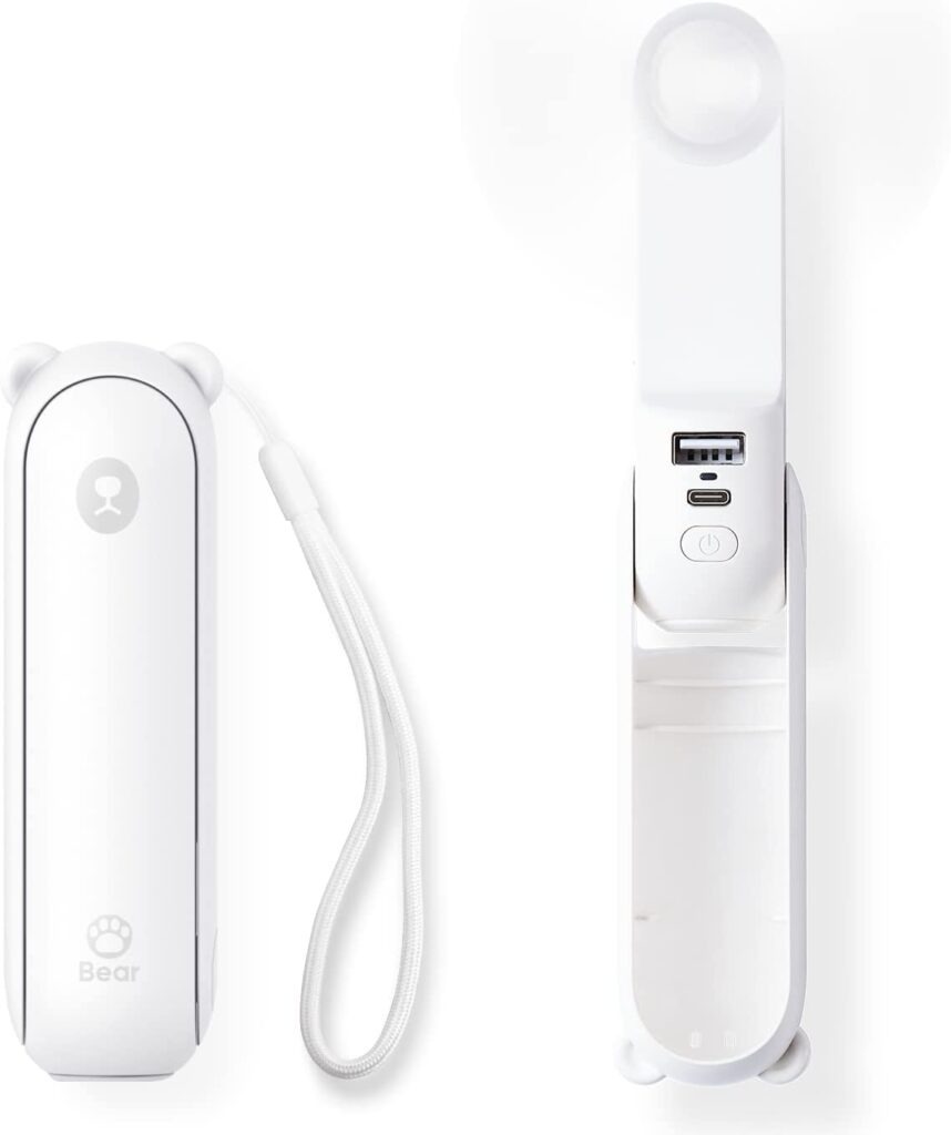 Picture of JISULIFE F8 3-in-1 Mini Foldable Fan with Flashlight & Power Bank 2000mAh