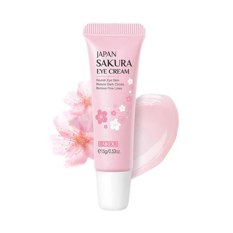 Picture of LAIKOU Sakura Eye Cream Anti-Aging Wrinkles Remover Dark Circles Eye Care Against Puffiness and Bags - 15gm