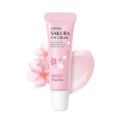 Picture of LAIKOU Sakura Eye Cream Anti-Aging Wrinkles Remover Dark Circles Eye Care Against Puffiness and Bags - 15gm