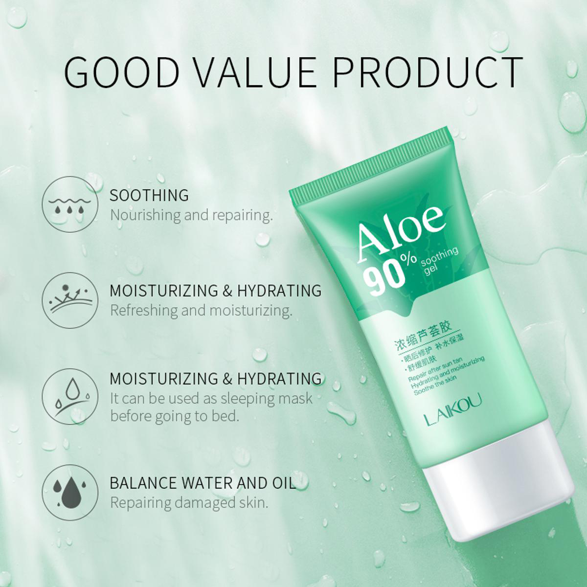 Picture of LAIKOU Aloe Vera Soothing Gel 96% - 60g