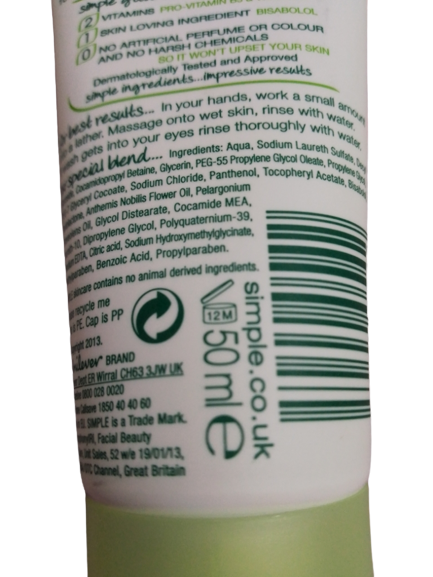 Picture of Simple Kind To Skin Moisturising Facial Wash - 50ml