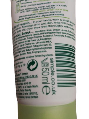 Picture of Simple Kind To Skin Moisturising Facial Wash - 50ml