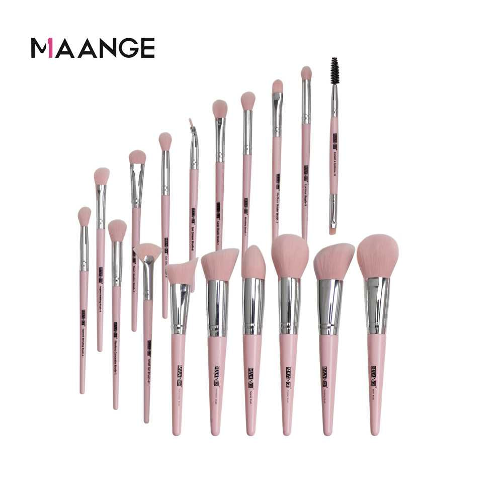 Picture of MAANGE 18Pcs Makeup Brushes Set - Pink