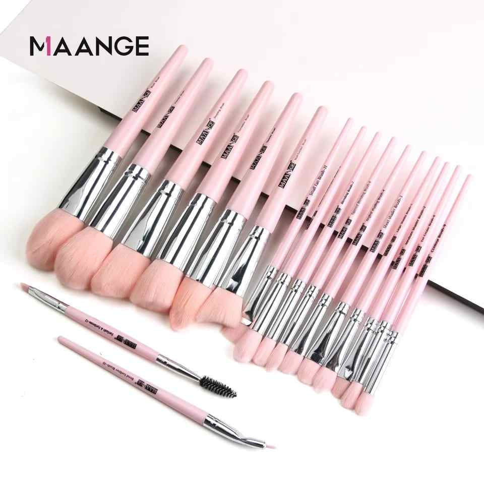 Picture of MAANGE 18Pcs Makeup Brushes Set - Pink