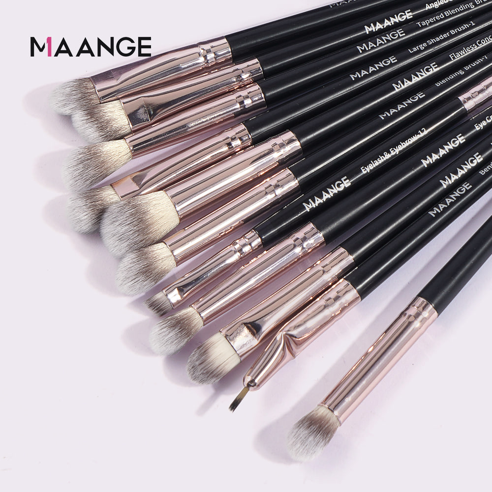 Picture of MAANGE 18 Pcs Makeup Brushes Set - Black