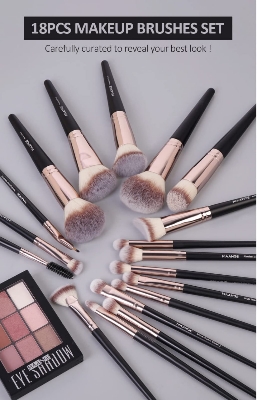 Picture of MAANGE 18 Pcs Makeup Brushes Set - Black