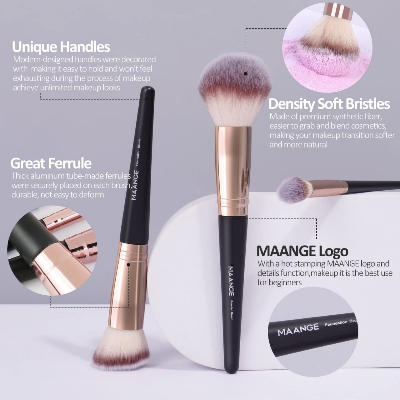 Picture of MAANGE 18 Pcs Makeup Brushes Set - Black