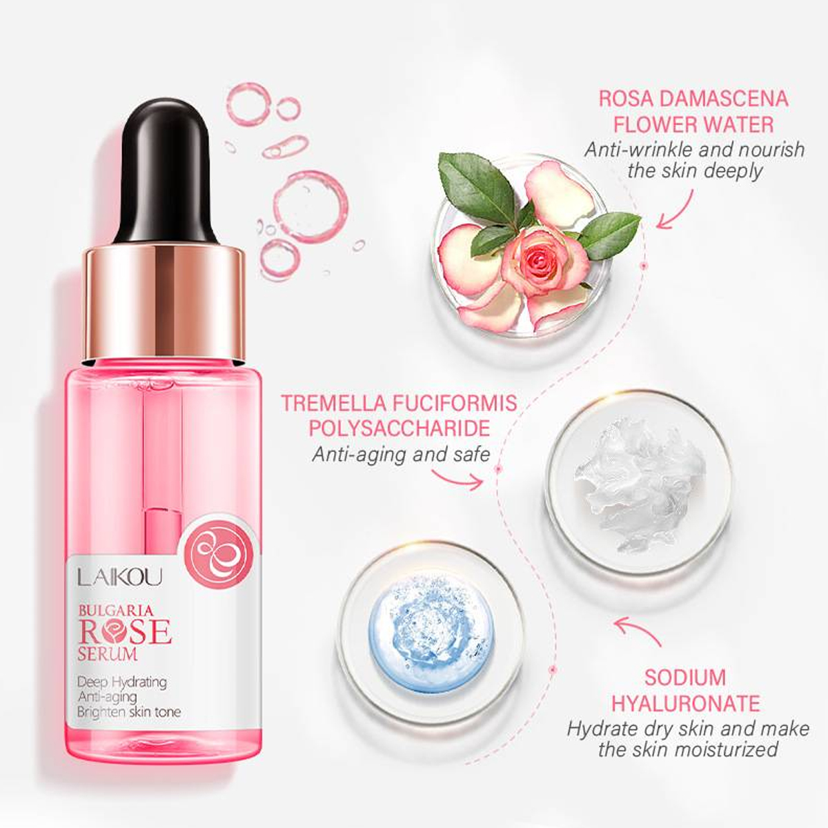 Picture of LAIKOU Rose Serum Brightening & Deep Hydrating - 17ml