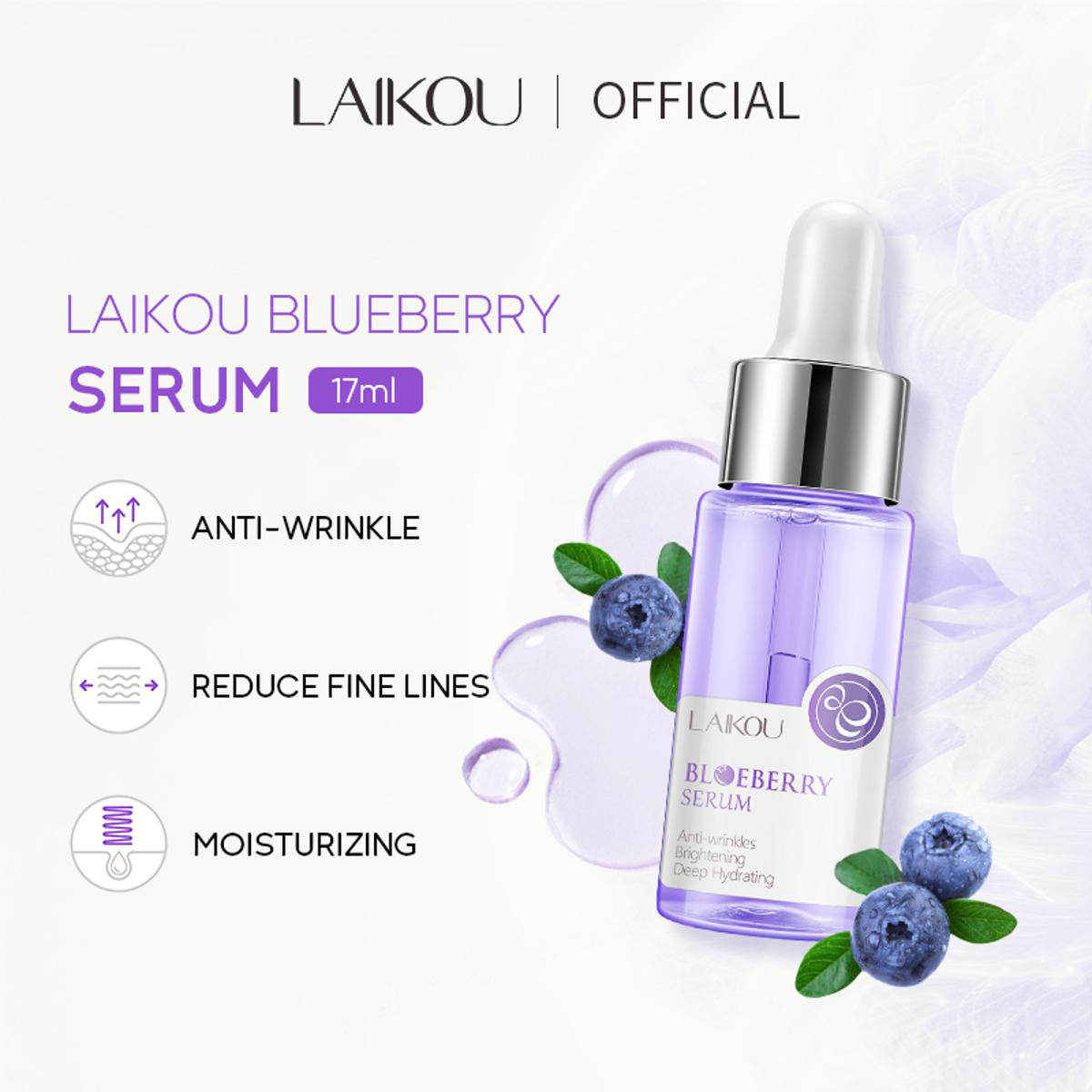 Picture of LAIKOU Blueberry Serum Reduces Fine lines & Anti-wrinkle - 17ml