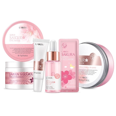 Picture of LAIKOU Sakura Skin care Combo (eye mask/essence cream/serum/mud mask/sleeping mask/eye cream)