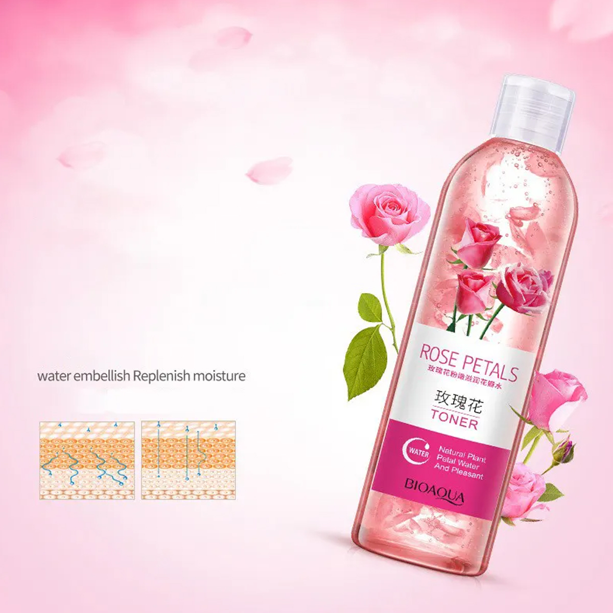 Picture of Bioaqua Rose Petal Face Toner - 250ml