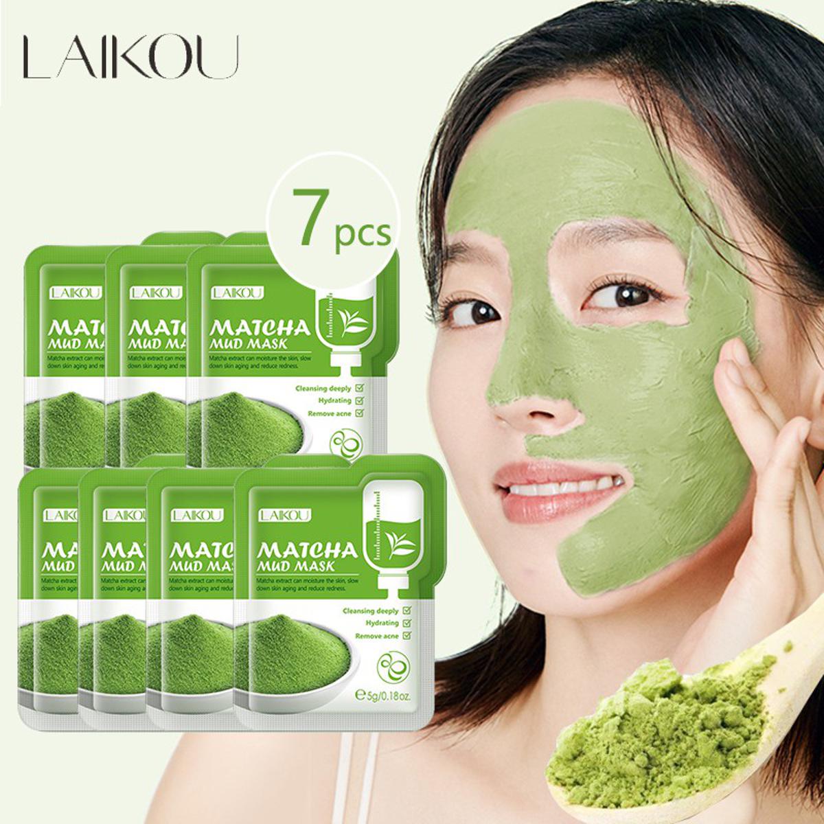 Picture of Laikou Matcha Green Clay Mud Face Mask - 7pcs