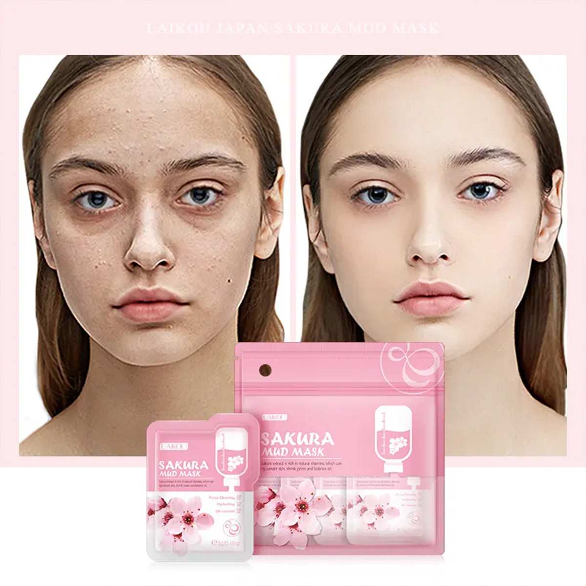 Picture of Laikou Japan Sakura Mud Mask - 7pcs