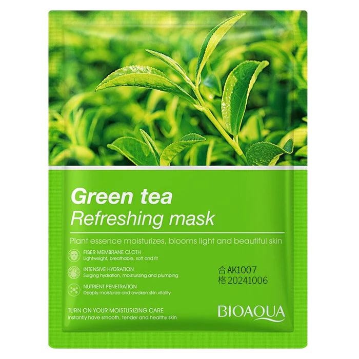 Picture of BIOAQUA Green Tea Moisturizing Sheet Mask - 25g