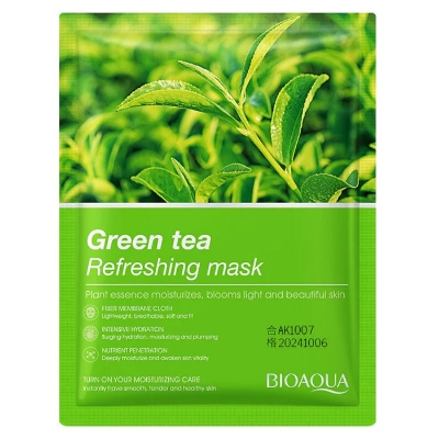 Picture of BIOAQUA Green Tea Moisturizing Sheet Mask - 25g