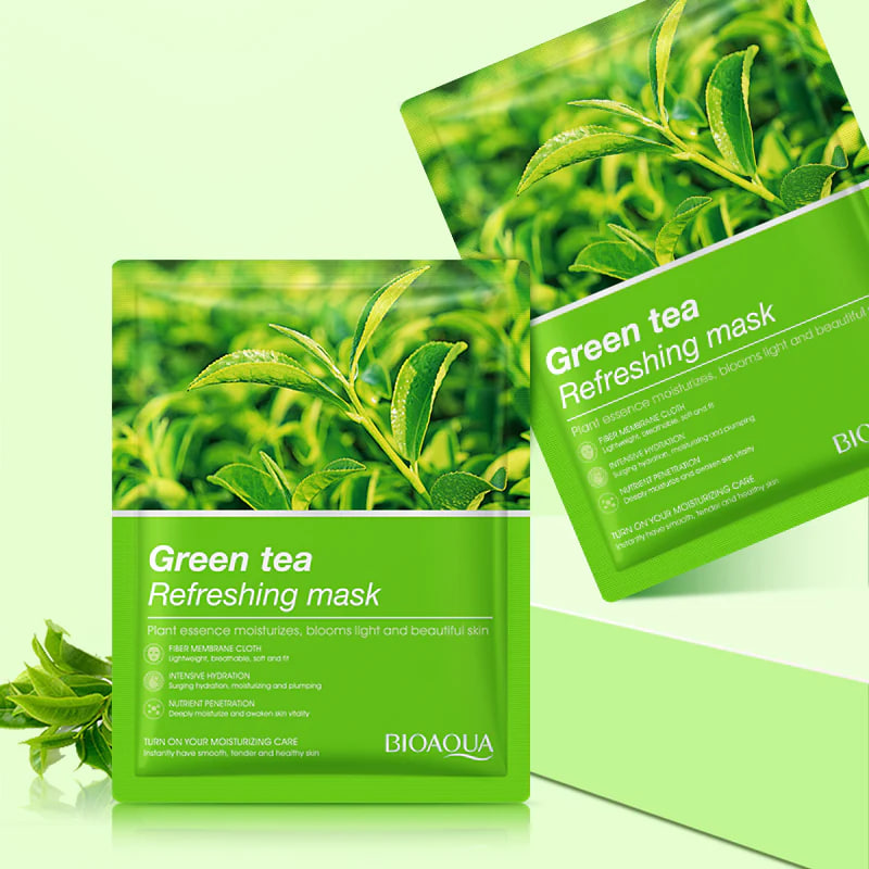 Picture of BIOAQUA Green Tea Moisturizing Sheet Mask - 25g