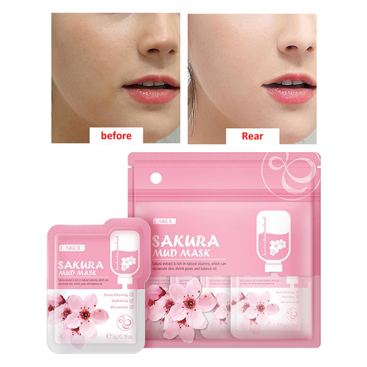 Picture of LAIKOU Japan Sakura Mud Mask - 5g [12 PCS Set]