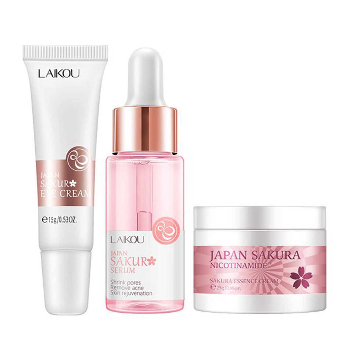 Picture of LAIKOU SAKURA Skin Care Set 3 PCS - (Eye Cream/Serum/Face Cream)