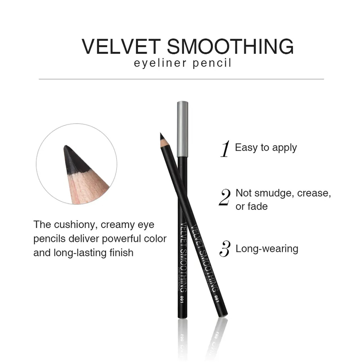 Picture of MENOW Black Eyeliner Pencil/Kajal  - P127