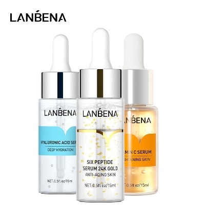 Picture of LANBENA Vitamin C - Six Peptides - Hyaluronic Acid Serum 3 pcs Set - 15ml each
