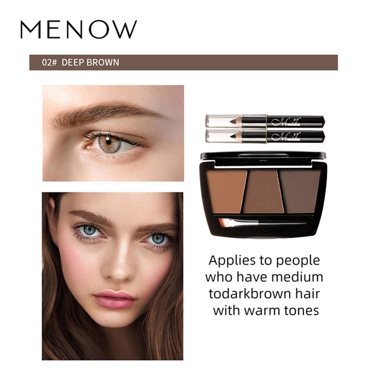 Picture of Menow 3 Color Eyebrow Kit with Brush shade-02