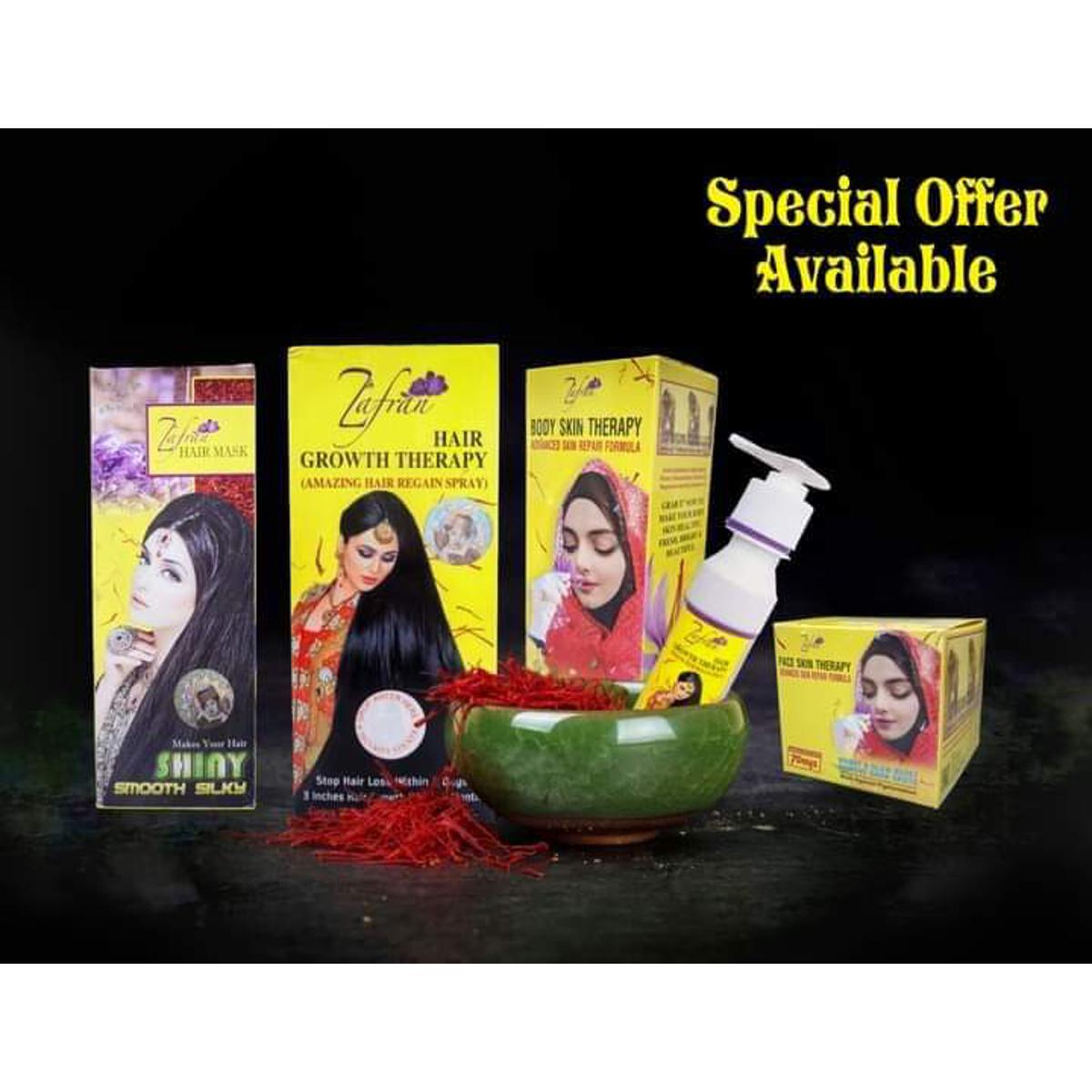 Picture of Zafran Skin and Hair Care Combo - 4 PCS (oil-mask-cream-lotion)