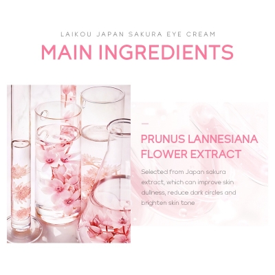 Picture of LAIKOU Sakura Eye Cream Anti-Aging Wrinkles Remover Dark Circles Eye Cream - 15gm