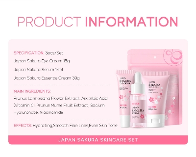 Picture of Laikou Japan Sakura Skin Care Set - 3 pcs