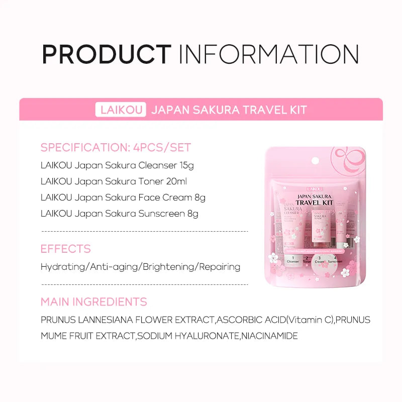 Picture of Laikou Japan Sakura Travel Kit - 4Pcs