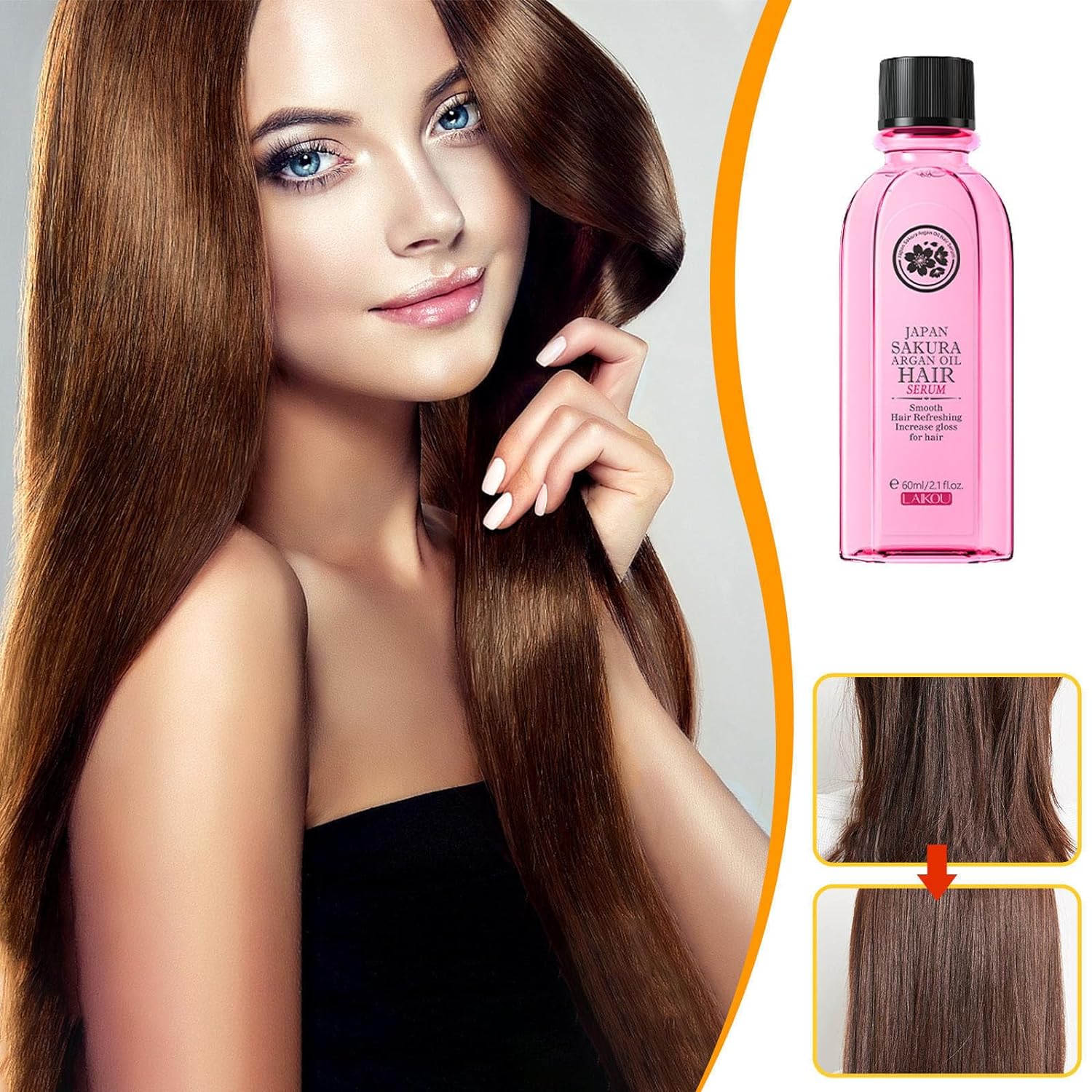 Picture of Laikou Japan Sakura Argan Hair Oil Serum - 60ml