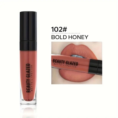 Picture of Beauty Glazed Matte Lipstick Smudge Proof - 102 Bold Honey