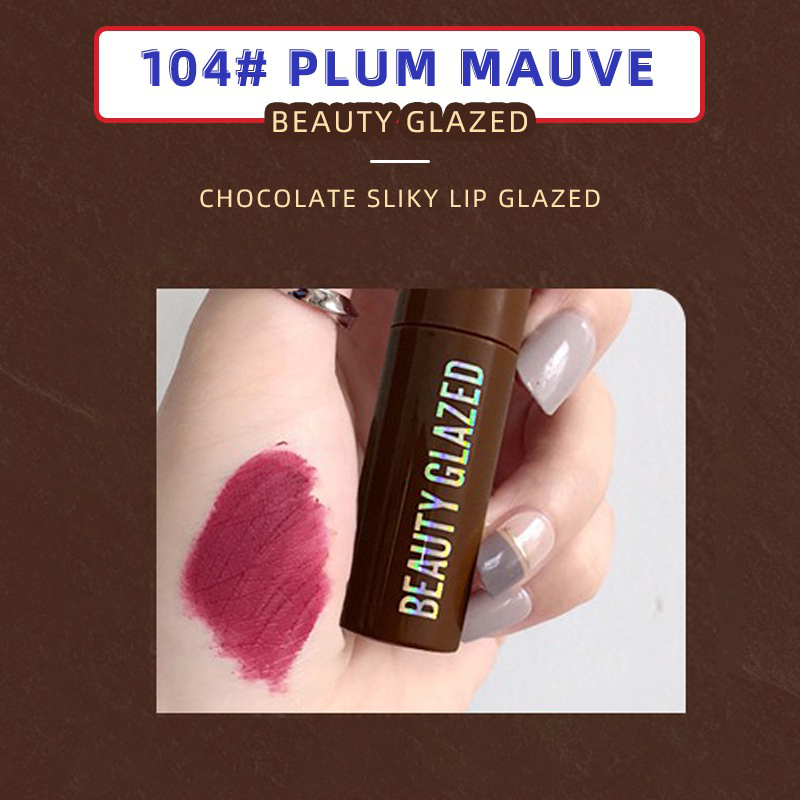 Picture of Beauty Glazed Chocolate Lipstick - 104# Plum Mauve