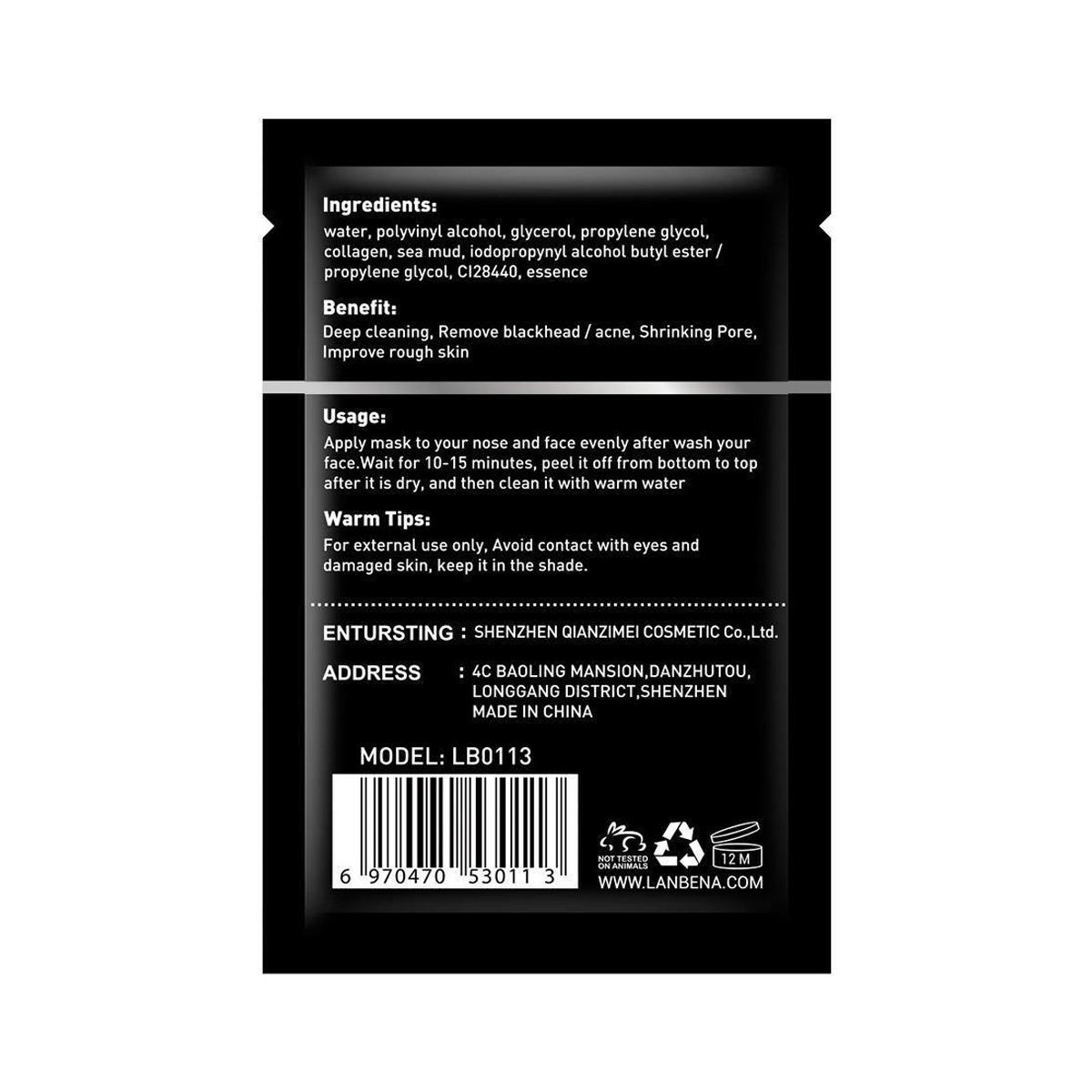 Picture of Lanbena Remover Mask 5pcs face mask