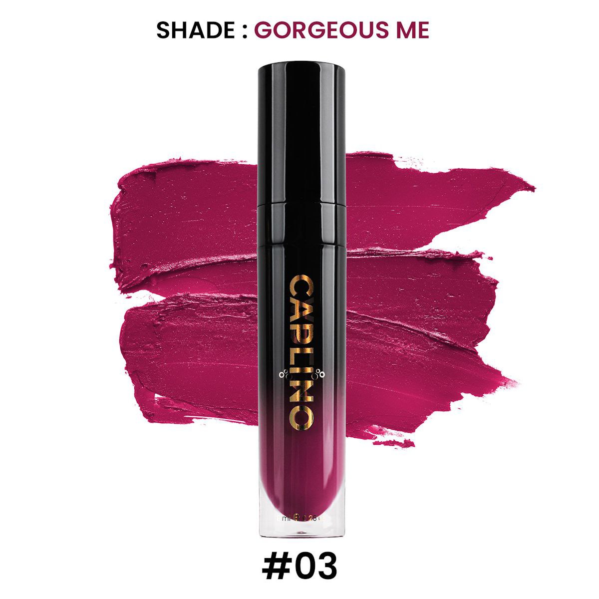 Picture of Caplino Liquid Matte Lipstick - Gorgeous Me 03 with Free Personal Cotton Pads