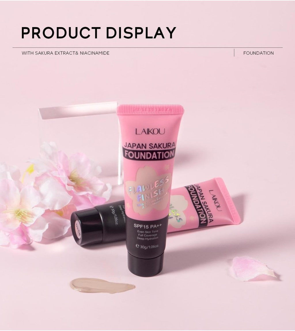 Picture of Laikou Japan Sakura Foundation Flawless Finish SPF 15PA+++ - 240 Natural