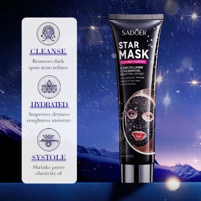 Picture of Sadoer Star Mask Clear Collagen Active Charcoal - 100g