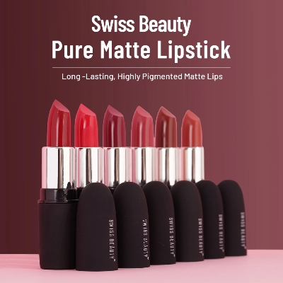 Picture of Swiss Beauty Pure Matte Lipstick - Natural Coco 215