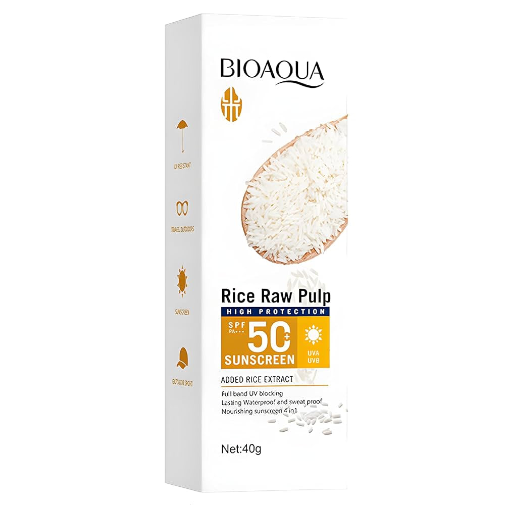 Picture of Bioaqua Rice Raw Pulp Sunscreen SPF 50+ Pa+++  40G