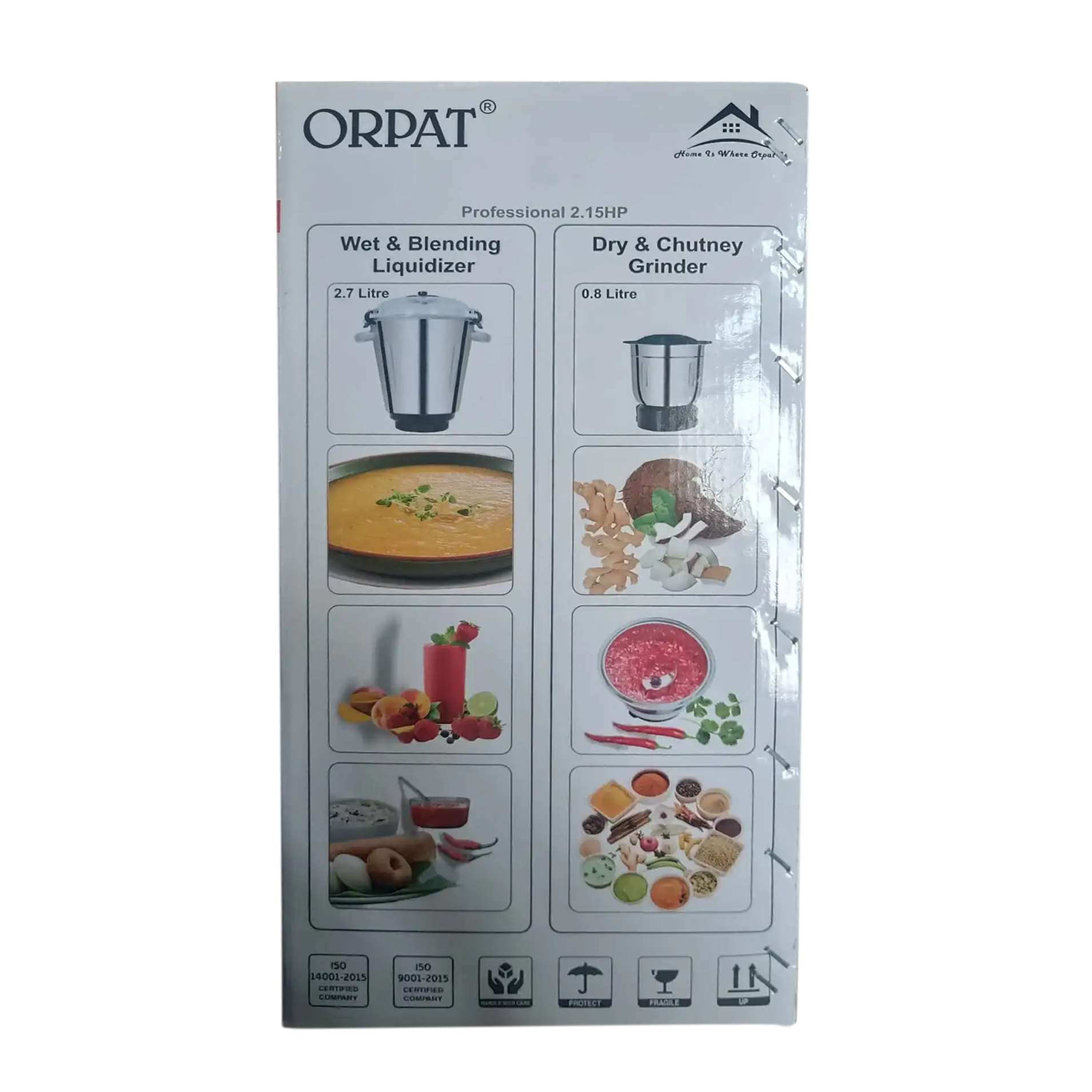 Picture of Orpat 1600-Watt 2-in-1 Jars Heavy Duty Kitchen Commercial Mixer Grinder - Efficient and Powerful Appliance for Your Kitchen Needs