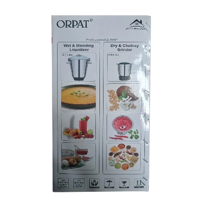 Picture of Orpat 1600-Watt 2-in-1 Jars Heavy Duty Kitchen Commercial Mixer Grinder - Efficient and Powerful Appliance for Your Kitchen Needs