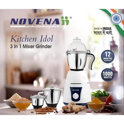 Picture of Novena Kitchen Idol Mixer Grinder and Blender - 1000W - Black and Blue - Black Berry