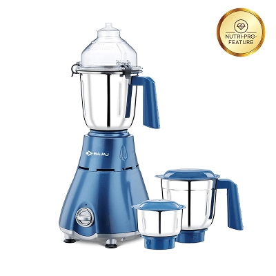 Picture of Bajaj Beryl Mixer Grinder, 750W, 3 Jar ( Blue )