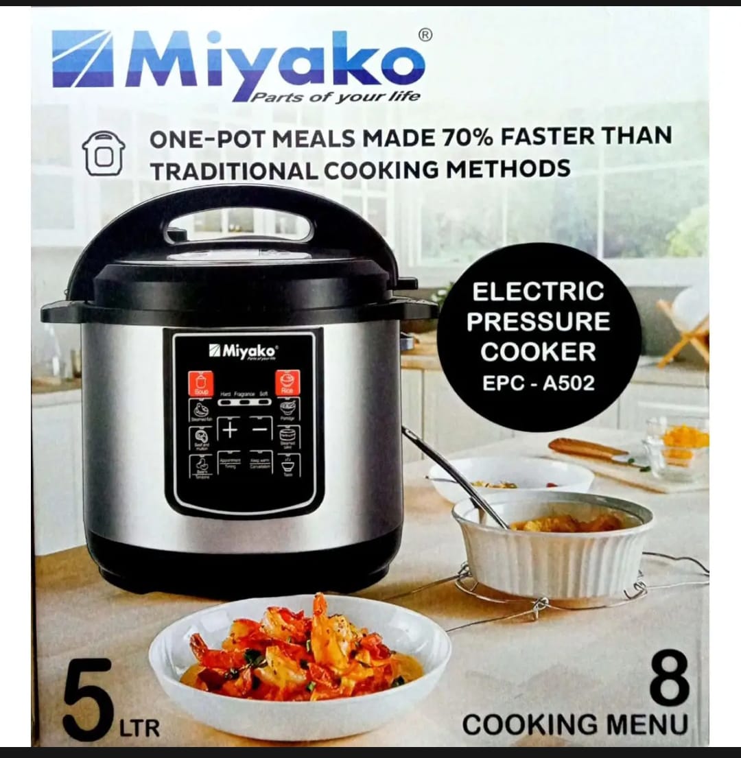 Picture of Miyako 5 liter electric pressure cooker model EPC-A502 multi cooker all in one robot pressure cooker