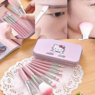 Picture of Mini Makeup Brush Set of 7 Pieces - Pink Hello Kitty