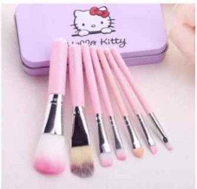 Picture of Mini Makeup Brush Set of 7 Pieces - Pink Hello Kitty