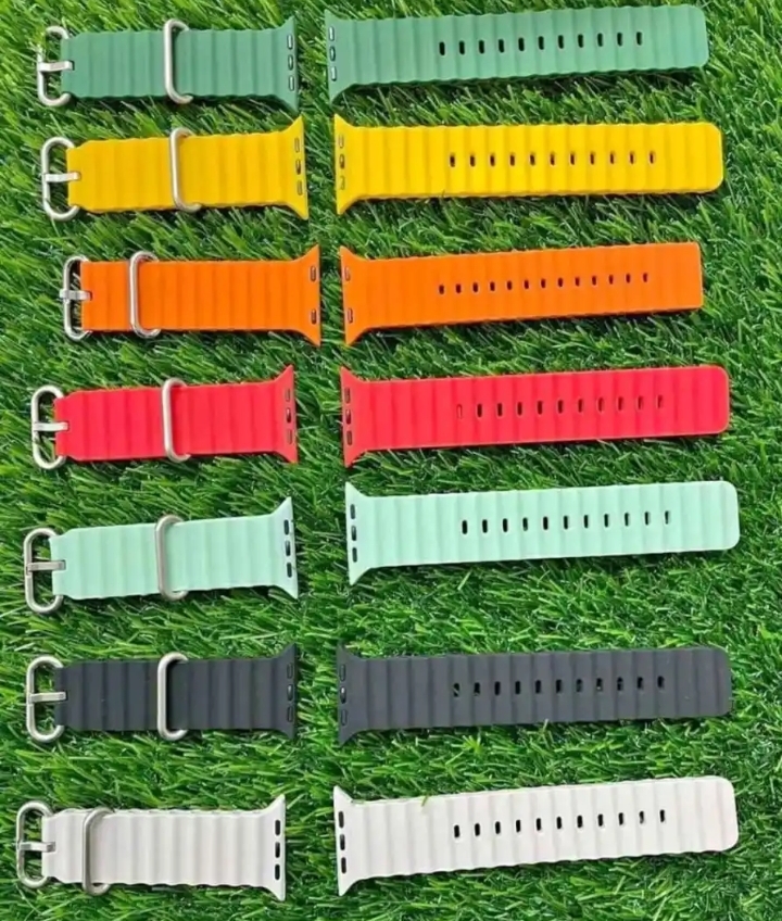 Picture of Apple Watch Band 42mm 44mm 45mm 49mm for Women Men, Adjustable Loop Silicone Waterproof Sport Strap for iWatch Series Ultra/8/7/6/5/4/3 ( only belt )
