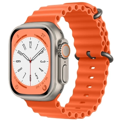 Picture of Apple Watch Band 42mm 44mm 45mm 49mm for Women Men, Adjustable Loop Silicone Waterproof Sport Strap for iWatch Series Ultra/8/7/6/5/4/3 ( only belt )