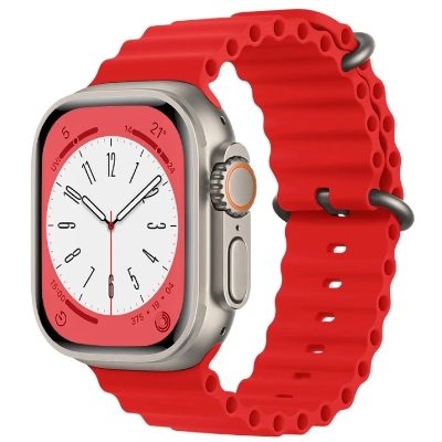Picture of Apple Watch Band 42mm 44mm 45mm 49mm for Women Men, Adjustable Loop Silicone Waterproof Sport Strap for iWatch Series Ultra/8/7/6/5/4/3 ( only belt )