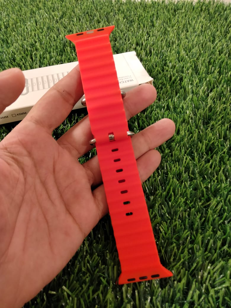 Picture of Ocean Band Compatible with for Apple Watch Band 42mm 44mm 45mm 49mm for Women Men, Adjustable Loop Silicone Waterproof Sport Strap for iWatch Series Ultra/8/7/6/5/4/3 ( only belt )